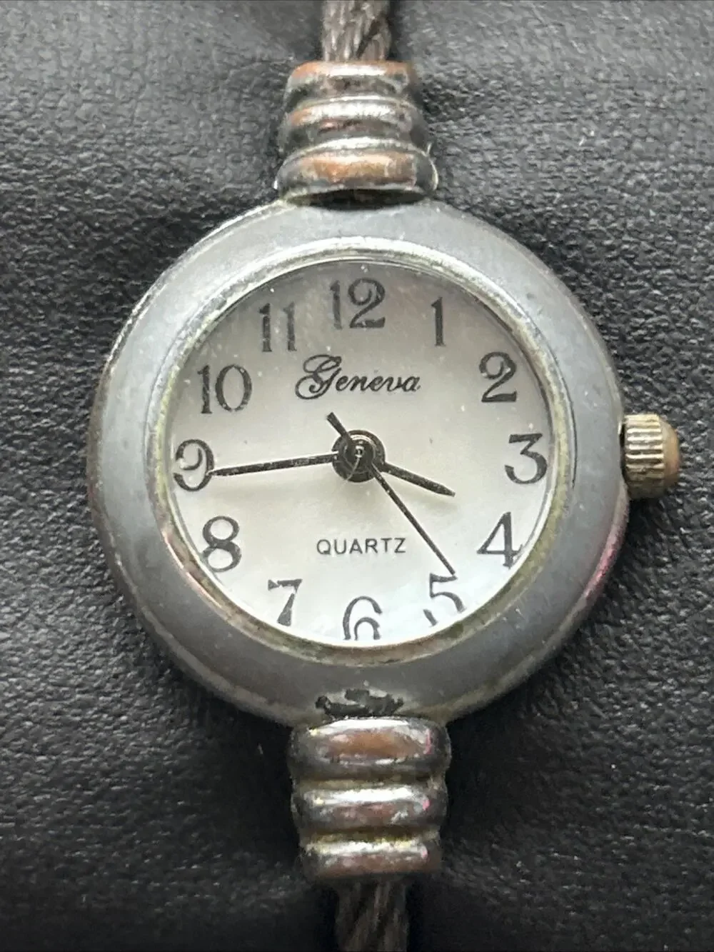 Geneva Silver Tone Wire Band Women’s Quartz Watch